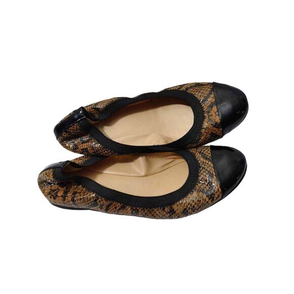 Cole Haan Womens Deltona Ballet Flats Shoes Python Snake Leather Slip Ons 8 B - Picture 6 of 7